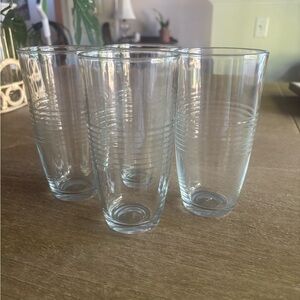 Vintage libbey crisa 7 ring Clear Glass Tumbler Set - Pack of 4